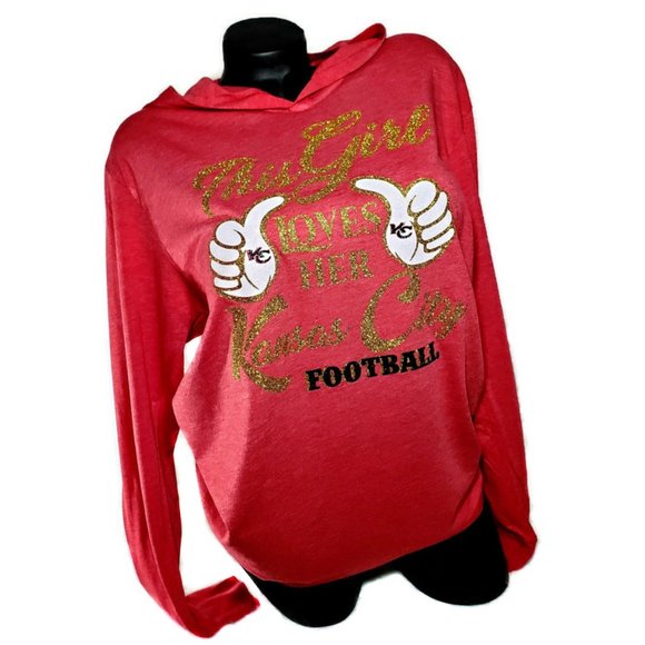 This Girl Loves Her Kansas City Football Tri~Hoody - Picture 4 of 4